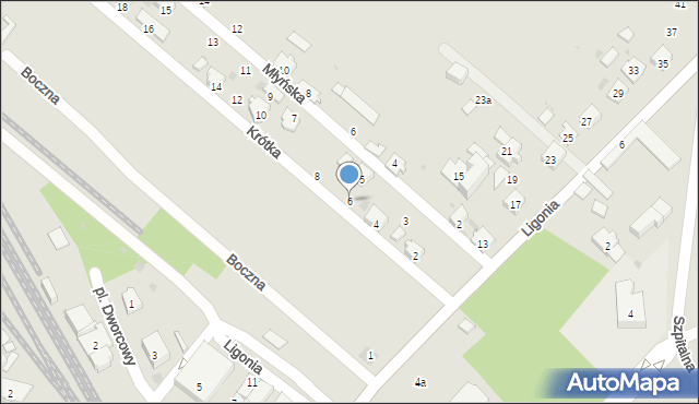 Gogolin, Krótka, 6, mapa Gogolin
