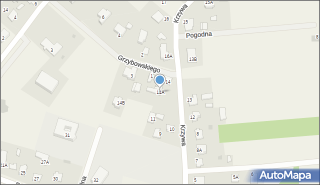 Gołąb, Krzywa, 14A, mapa Gołąb
