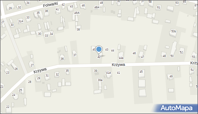 Gołąb, Krzywa, 42, mapa Gołąb