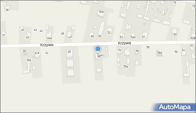 Gołąb, Krzywa, 51A, mapa Gołąb