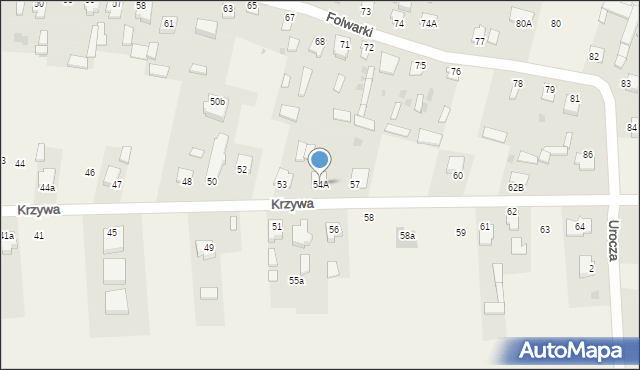 Gołąb, Krzywa, 54A, mapa Gołąb