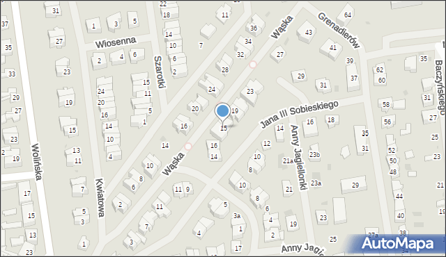 Goleniów, Króla Jana III Sobieskiego, 15, mapa Goleniów