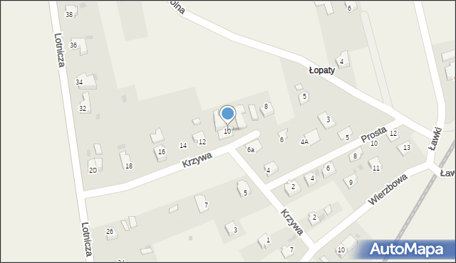 Goleszów, Krzywa, 10, mapa Goleszów