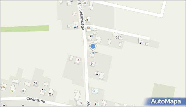 Gołkowice, Króla Jana III Sobieskiego, 16, mapa Gołkowice