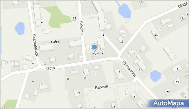 Góra, Kręta, 2a, mapa Góra