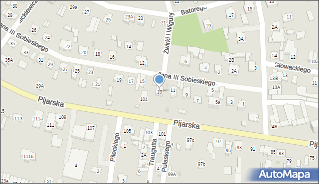 Góra Kalwaria, Króla Jana III Sobieskiego, 13, mapa Góra Kalwaria