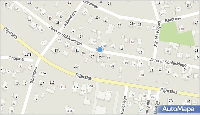 Góra Kalwaria, Króla Jana III Sobieskiego, 25, mapa Góra Kalwaria