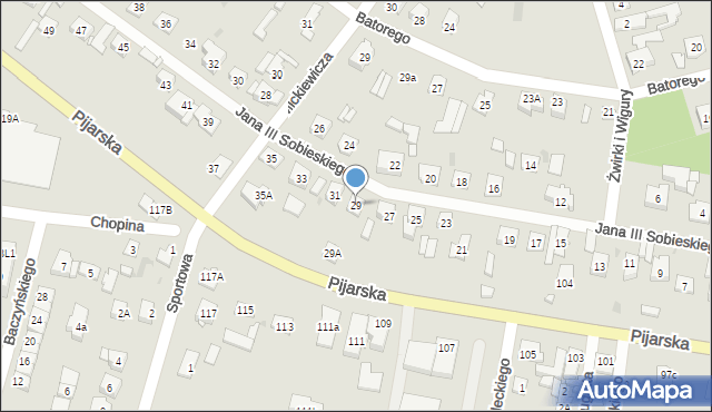 Góra Kalwaria, Króla Jana III Sobieskiego, 29, mapa Góra Kalwaria