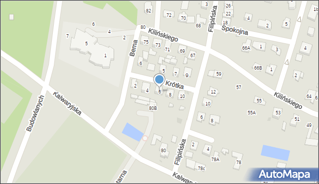 Góra Kalwaria, Krótka, 6, mapa Góra Kalwaria