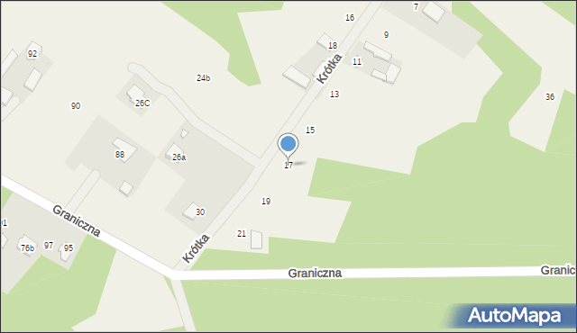 Górki, Krótka, 17, mapa Górki