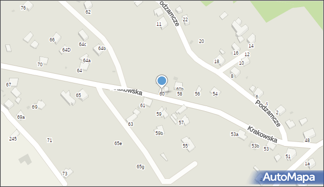 Gorlice, Krakowska, 60, mapa Gorlic