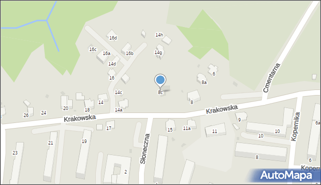 Gorlice, Krakowska, 8c, mapa Gorlic