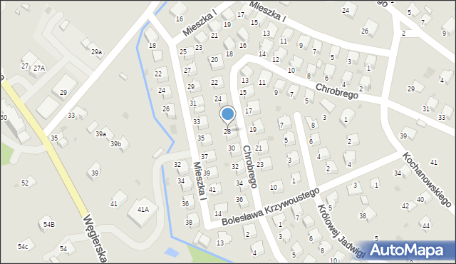 Gorlice, Króla Bolesława Chrobrego, 28, mapa Gorlic