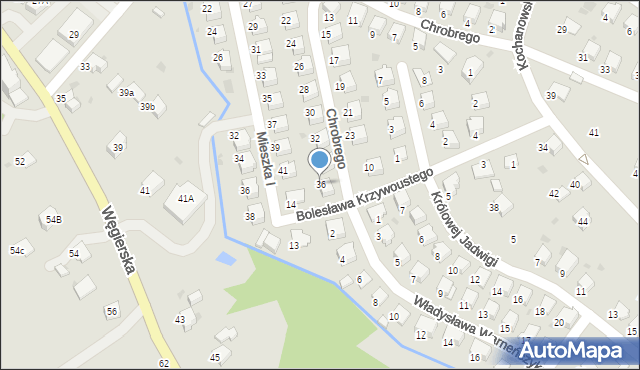 Gorlice, Króla Bolesława Chrobrego, 36, mapa Gorlic