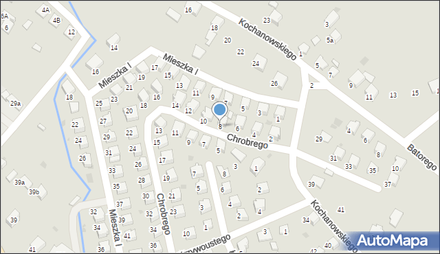 Gorlice, Króla Bolesława Chrobrego, 8, mapa Gorlic