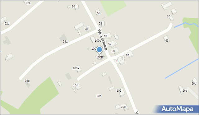 Gorlice, Króla Władysława Łokietka, 100B, mapa Gorlic