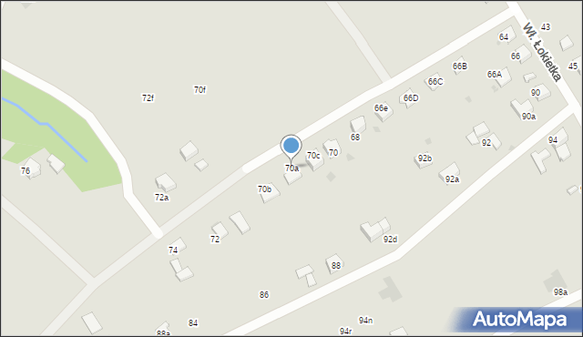 Gorlice, Króla Władysława Łokietka, 70a, mapa Gorlic