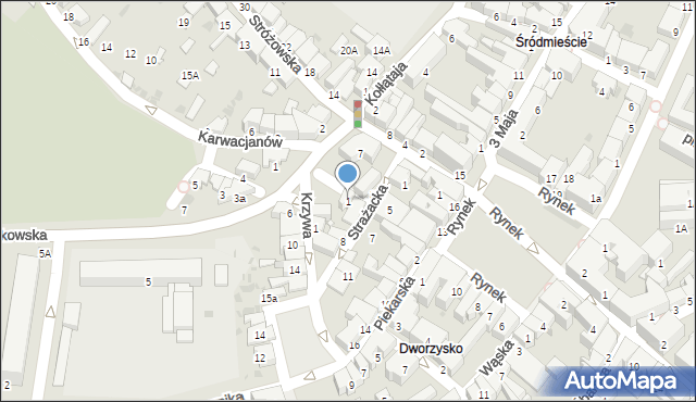 Gorlice, Krótka, 1, mapa Gorlic