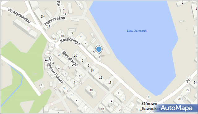 Górowo Iławeckie, Krasickiego Ignacego, bp., 3, mapa Górowo Iławeckie