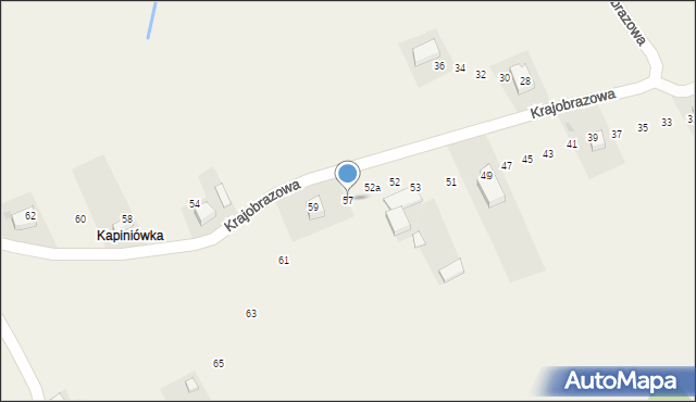 Gorzeń Górny, Krajobrazowa, 57, mapa Gorzeń Górny