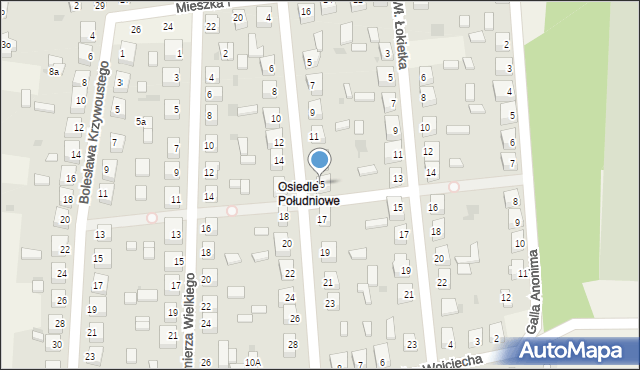 Gorzkowice, Króla Bolesława Chrobrego, 15, mapa Gorzkowice