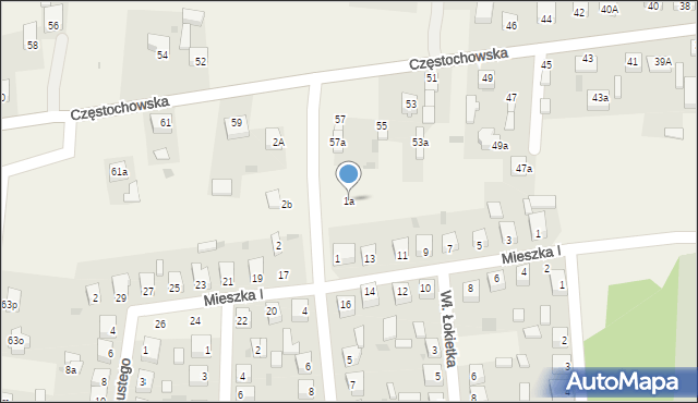 Gorzkowice, Króla Bolesława Chrobrego, 1a, mapa Gorzkowice