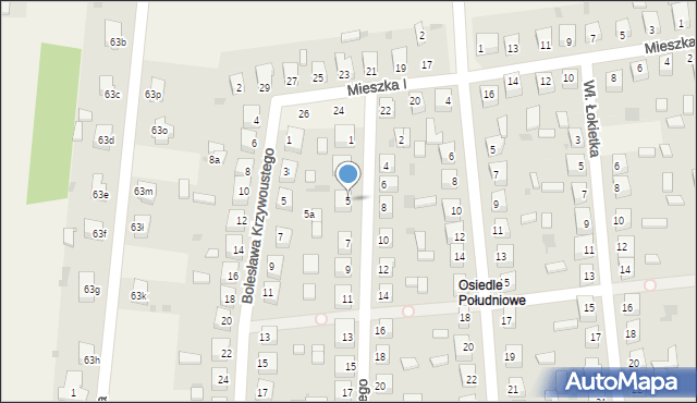 Gorzkowice, Króla Kazimierza Wielkiego, 5, mapa Gorzkowice