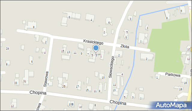 Gorzów Śląski, Krasickiego, 3, mapa Gorzów Śląski