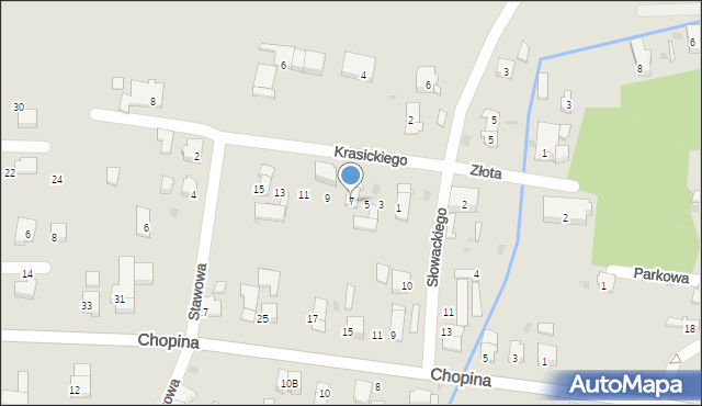 Gorzów Śląski, Krasickiego, 7, mapa Gorzów Śląski