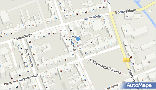 Gorzów Wielkopolski, Króla Bolesława Chrobrego, 11, mapa Gorzów Wielkopolski