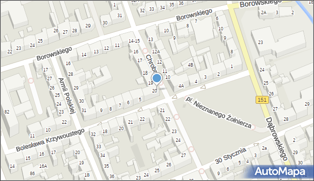 Gorzów Wielkopolski, Króla Bolesława Chrobrego, 20a, mapa Gorzów Wielkopolski