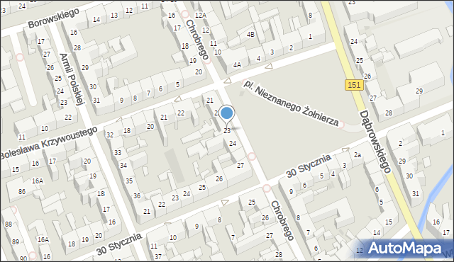 Gorzów Wielkopolski, Króla Bolesława Chrobrego, 23, mapa Gorzów Wielkopolski