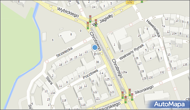 Gorzów Wielkopolski, Króla Bolesława Chrobrego, 37, mapa Gorzów Wielkopolski