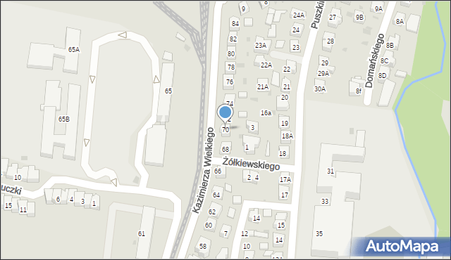 Gorzów Wielkopolski, Króla Kazimierza Wielkiego, 70, mapa Gorzów Wielkopolski