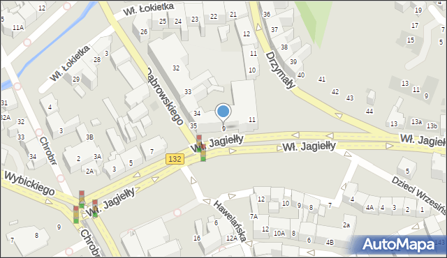 Gorzów Wielkopolski, Króla Władysława Jagiełły, 9, mapa Gorzów Wielkopolski