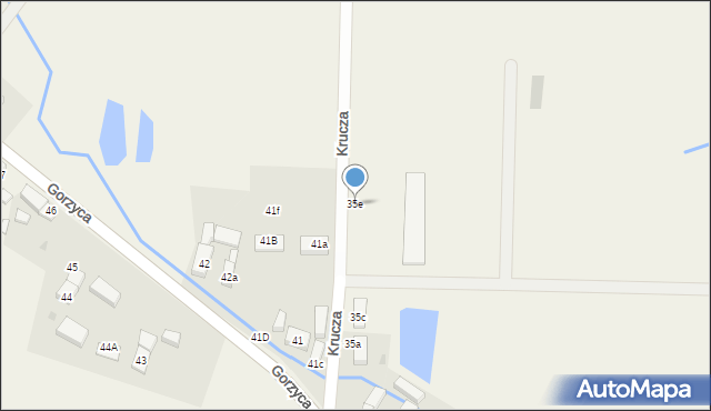 Gorzyca, Krucza, 8, mapa Gorzyca