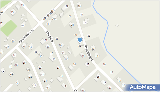 Gorzyce, Krasickiego Ignacego, bp., 21, mapa Gorzyce