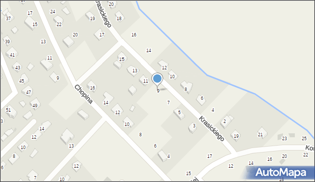 Gorzyce, Krasickiego Ignacego, bp., 9, mapa Gorzyce