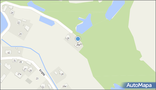 Gorzyce, Kręta, 26a, mapa Gorzyce