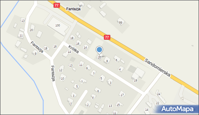 Gorzyce, Krótka, 10, mapa Gorzyce