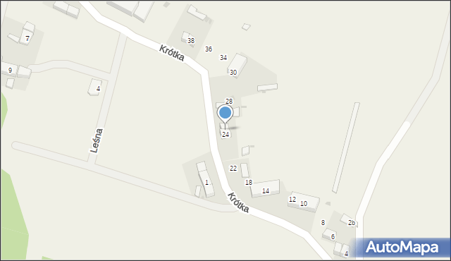 Górzyce, Krótka, 26, mapa Górzyce