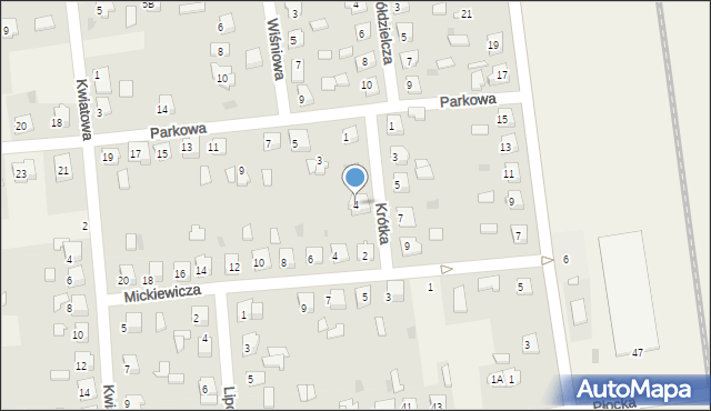 Gozdowo, Krótka, 4, mapa Gozdowo