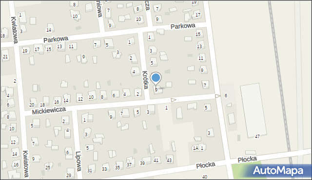 Gozdowo, Krótka, 9, mapa Gozdowo