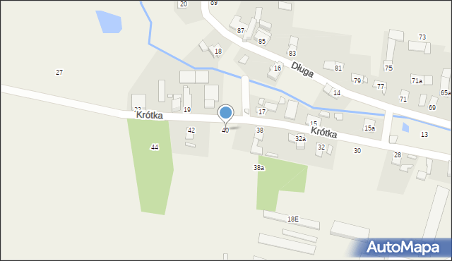 Grabin, Krótka, 40, mapa Grabin