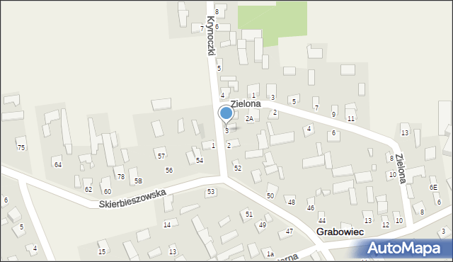 Grabowiec, Krynoczki, 3, mapa Grabowiec