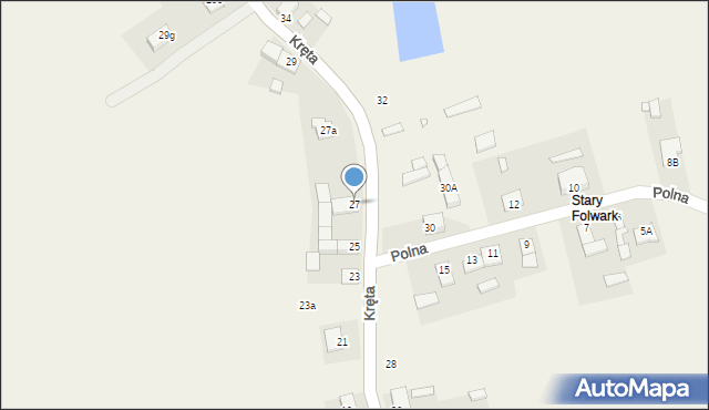 Gracze, Kręta, 27, mapa Gracze