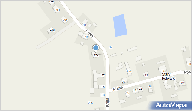 Gracze, Kręta, 27a, mapa Gracze