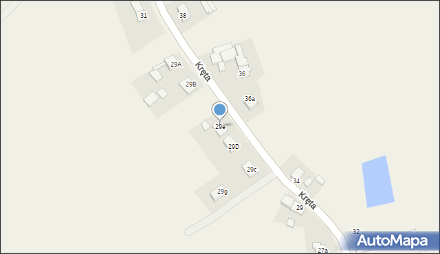 Gracze, Kręta, 29e, mapa Gracze