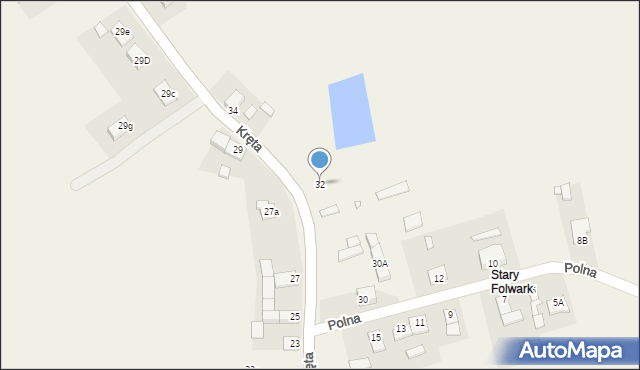 Gracze, Kręta, 32, mapa Gracze