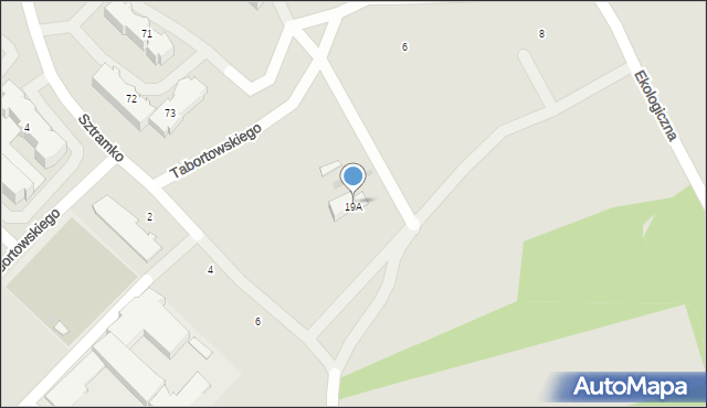 Grajewo, Krasickiego Ignacego, bp., 19a, mapa Grajewo